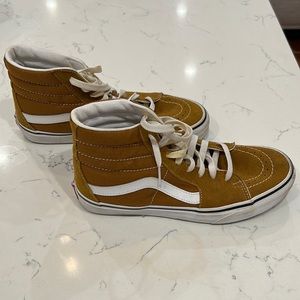 Size 9 Mustard HiTop Vans